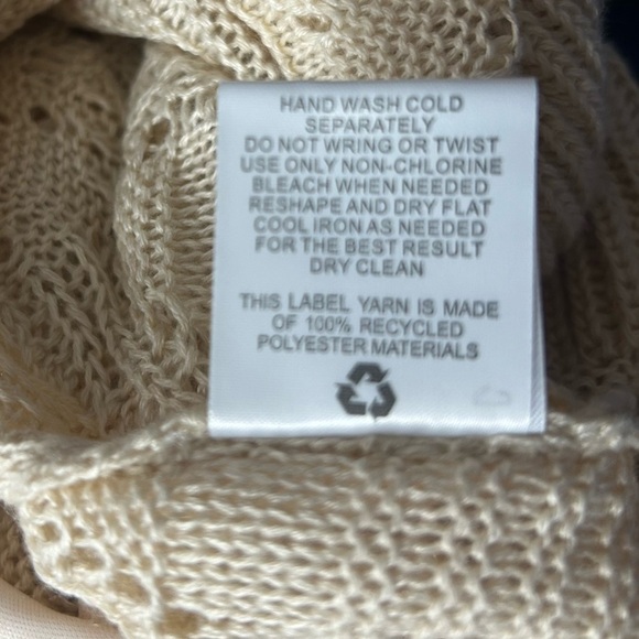 NEW Lucky Brand Crochet Knit Tank Dress Medium Feminine Lightweight FLAW - Picture 11 of 11